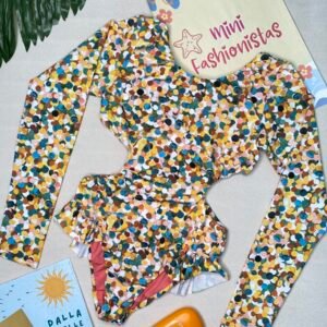 MAIO INFANTIL MANGA LONGA E BABADO / ESTAMPA 253 / G