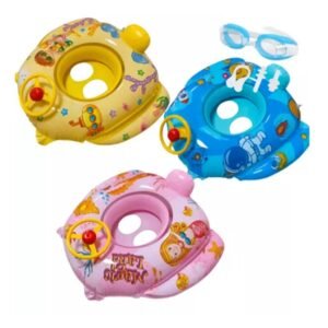 BOIA INFANTIL PISCINA BABY CARROS COM VOLANTE E OCULOS