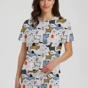PIJAMAS ADU FEM SHORTS E T-SHIRT